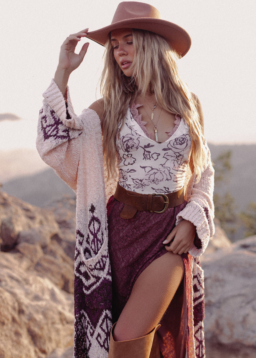 Naima Tank in Cream Boho Floral