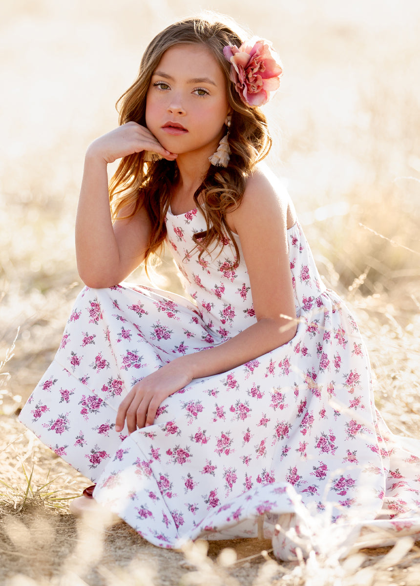 Pearl Dress in Cream Ditsy