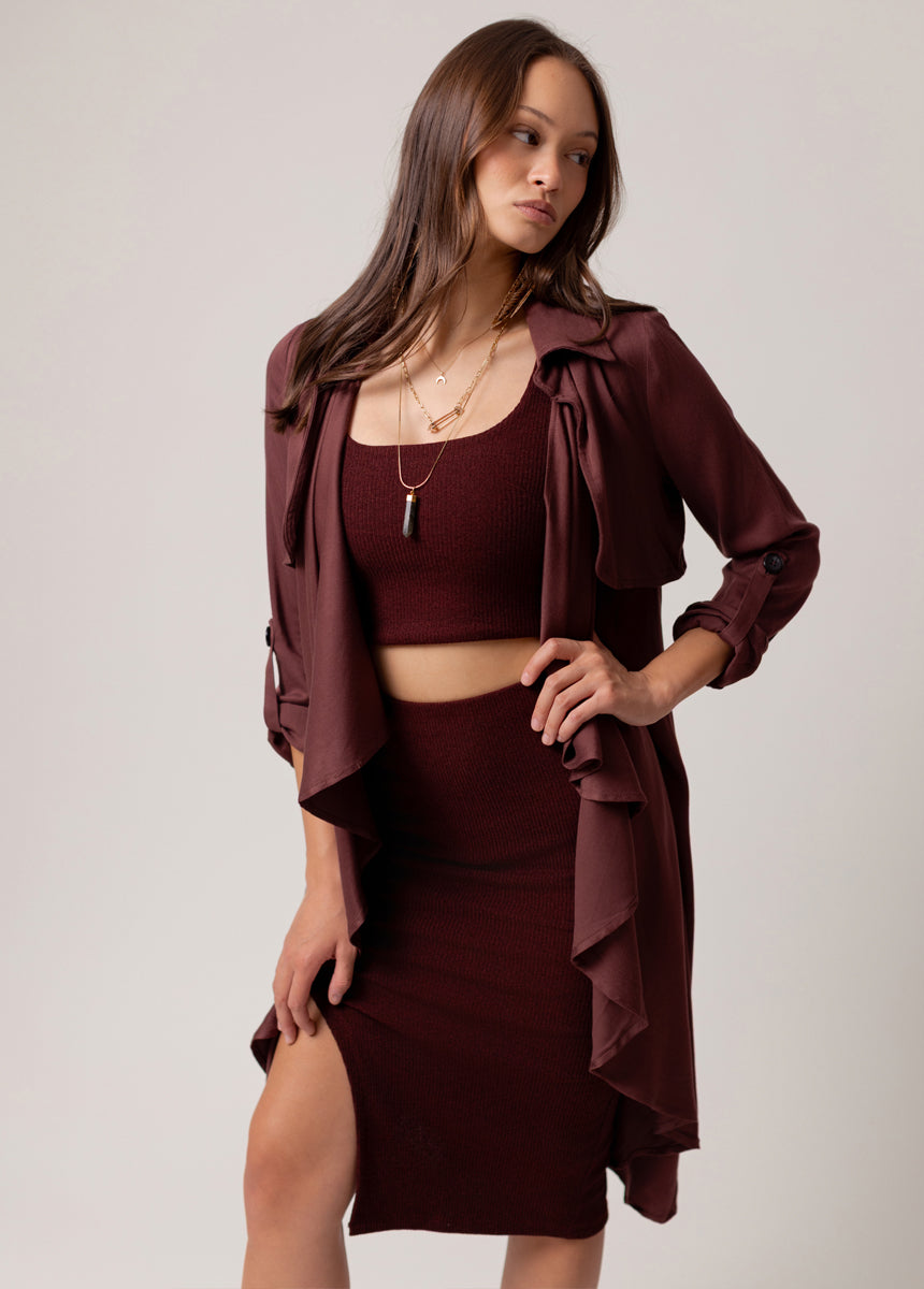 Pelagia Set in Heather Bordeaux