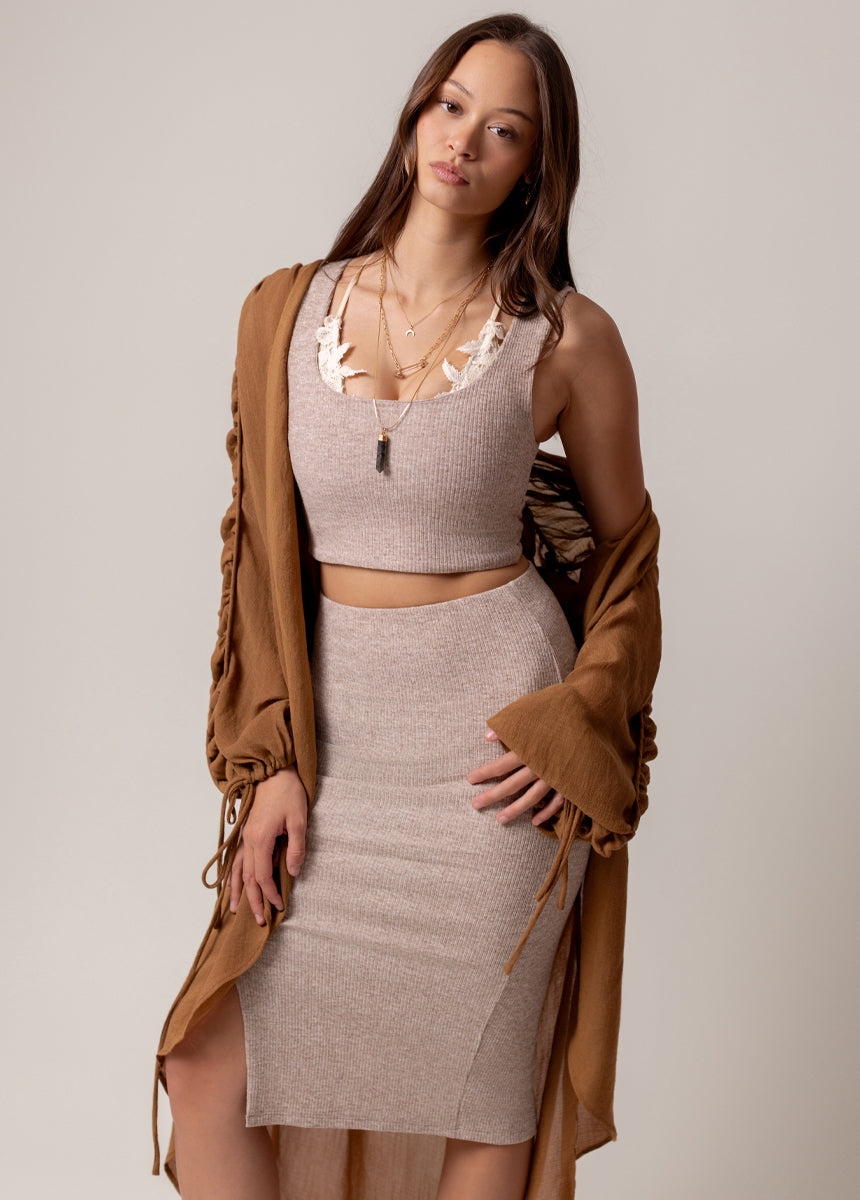 Pelagia Set in Heather Oat