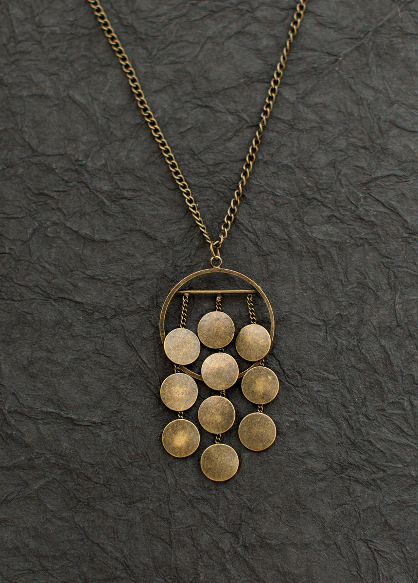 Petra Necklace in Antique Brass