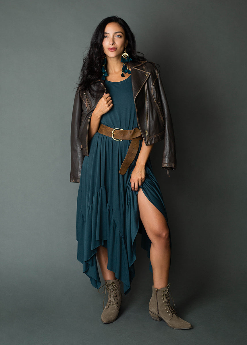 Pilar Dress in Deep Teal