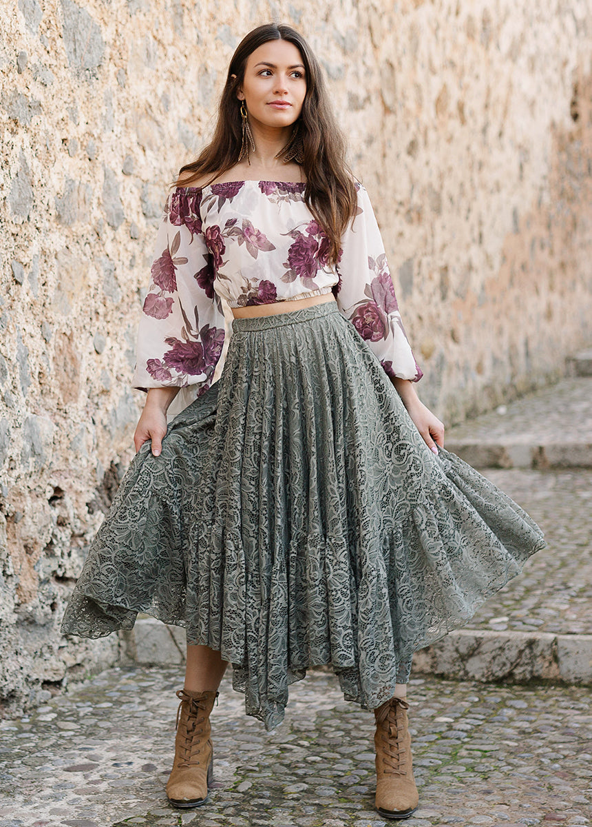 Poesy Skirt in Agave