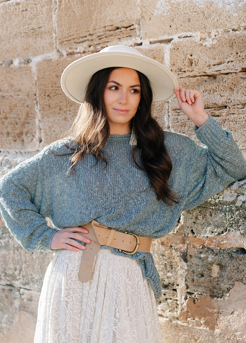 Selah Sweater in Whisper Blue