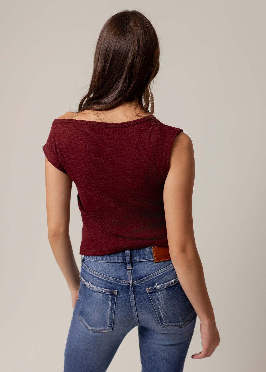Rayla Top in Burgundy