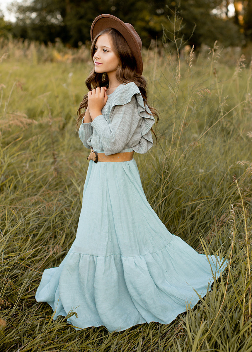 Reagan Sweater in Blue Smoke