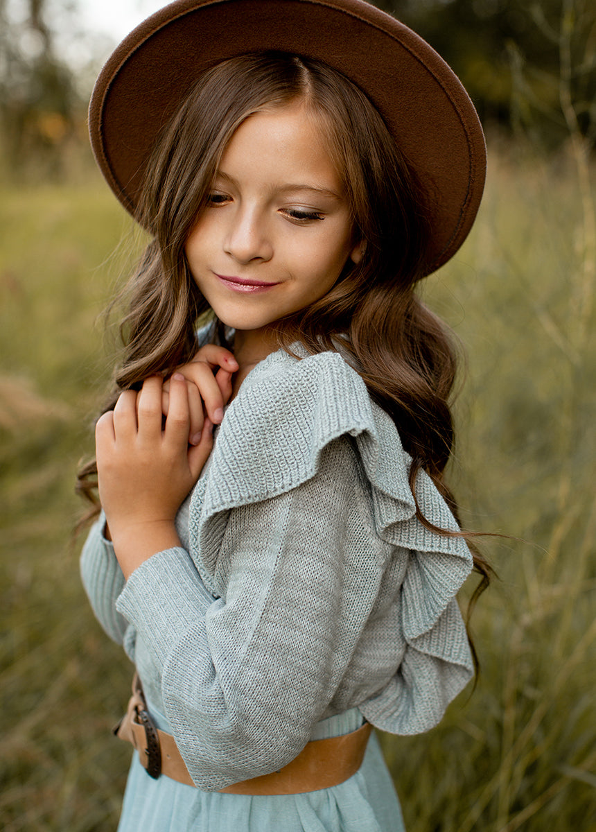 Reagan Sweater in Blue Smoke