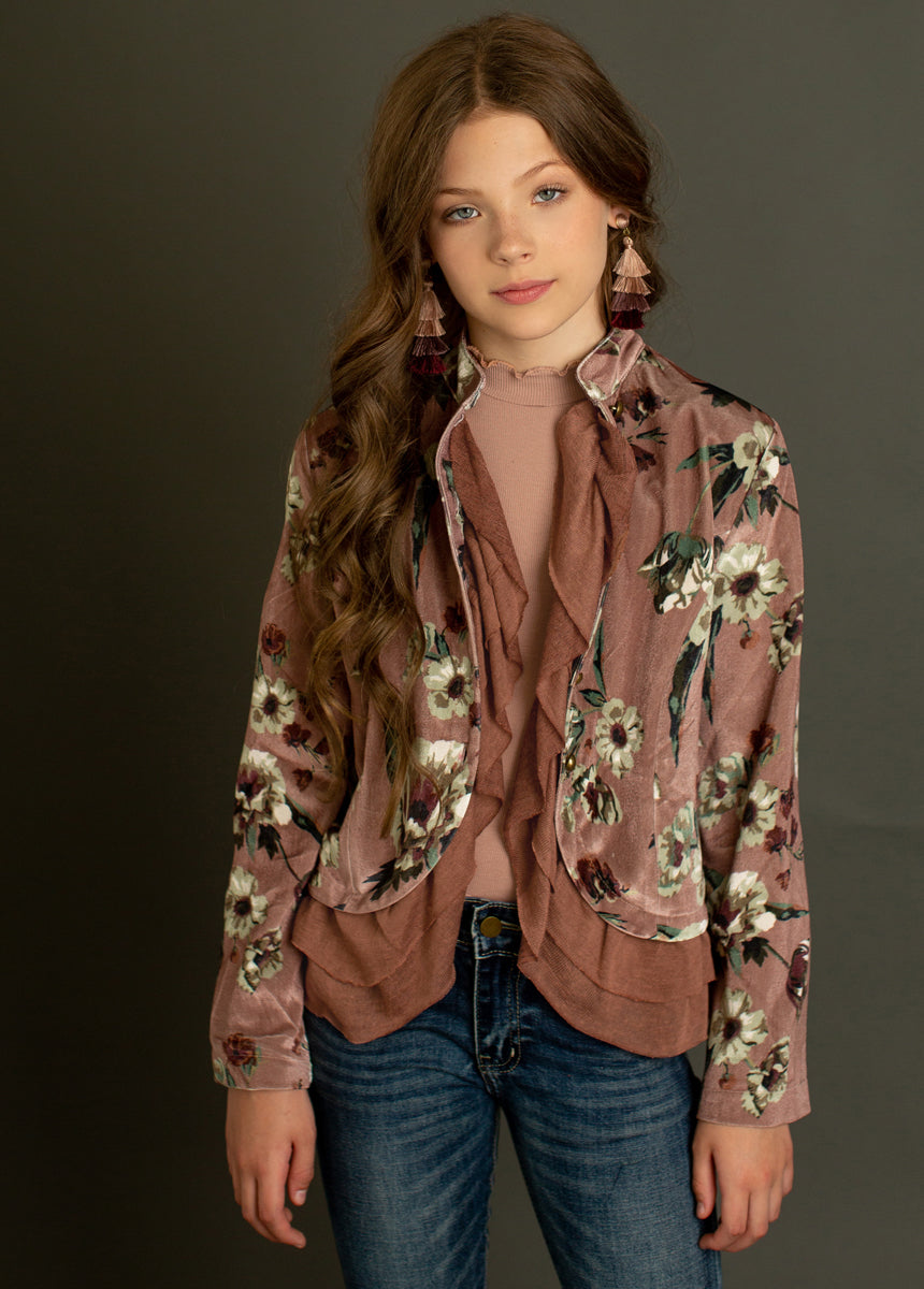 Mollie Jacket in Pink Floral
