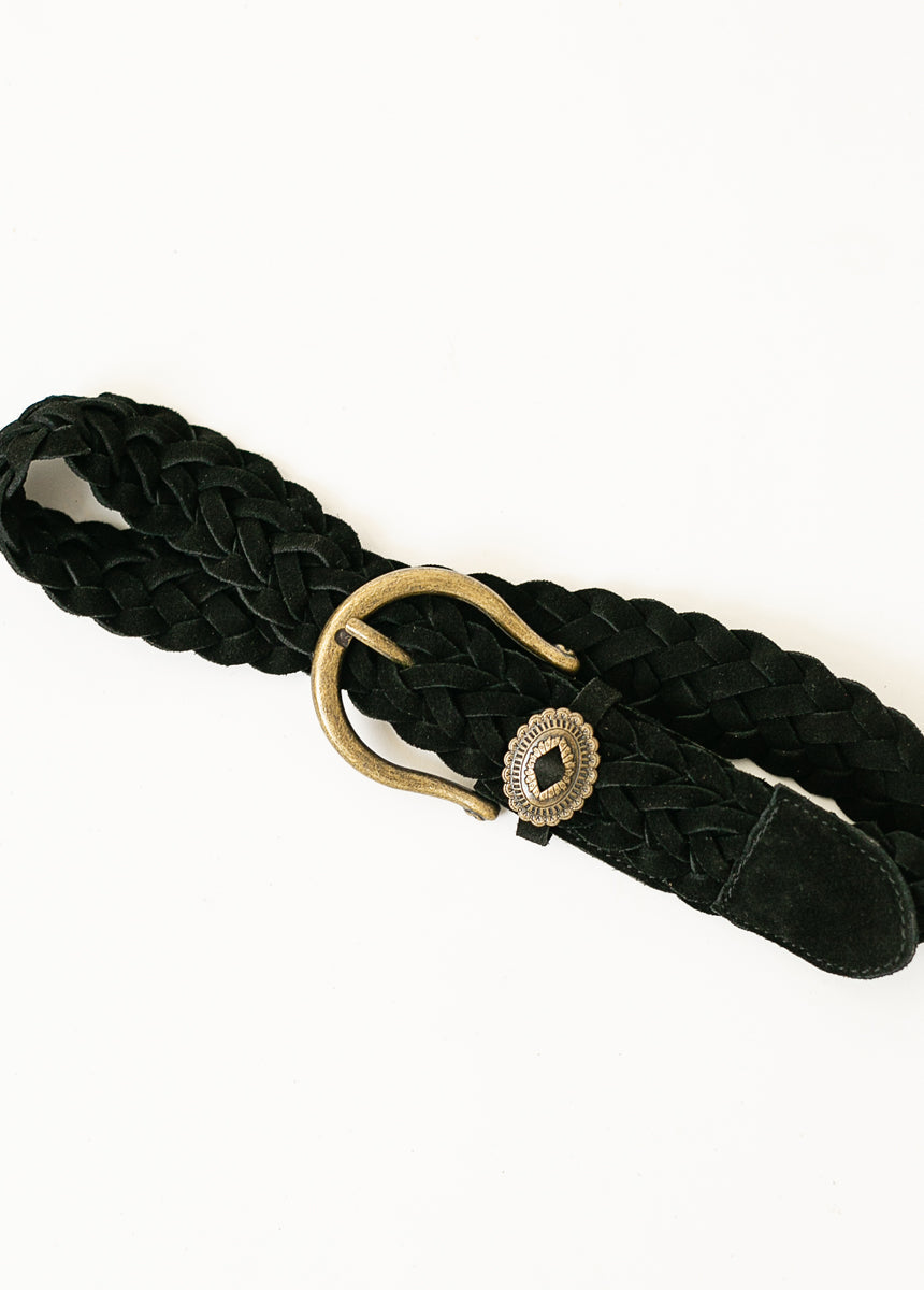Wendie Leather Belt in Black