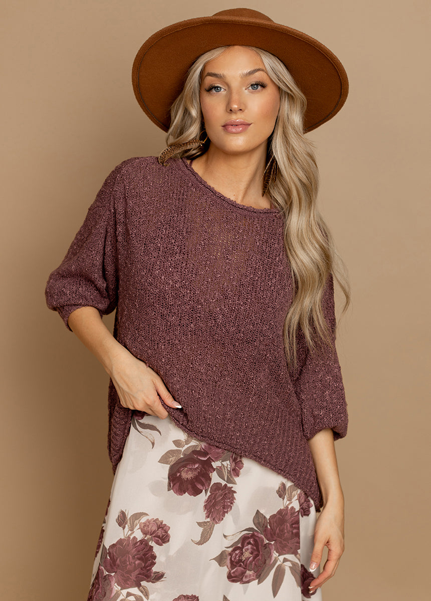 Selah Sweater in Light Mauve