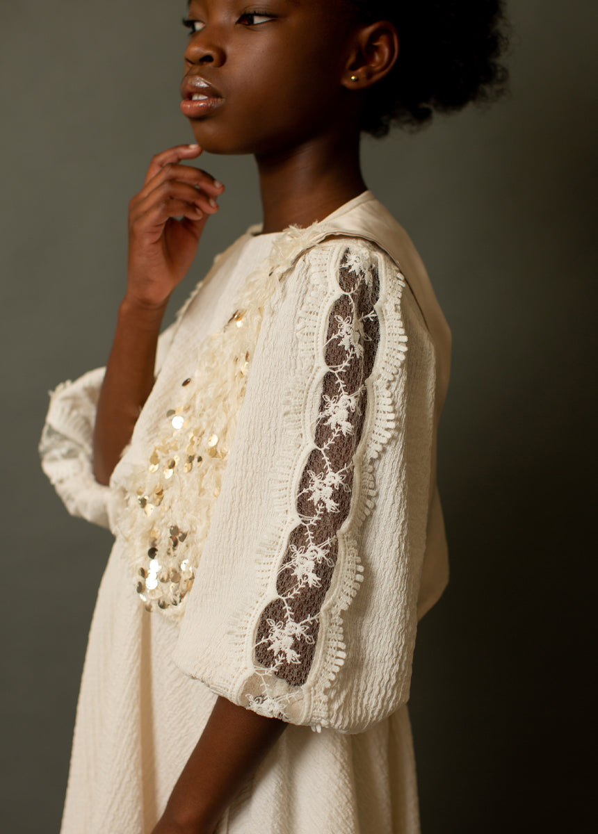 Sariyah Dress in Cream