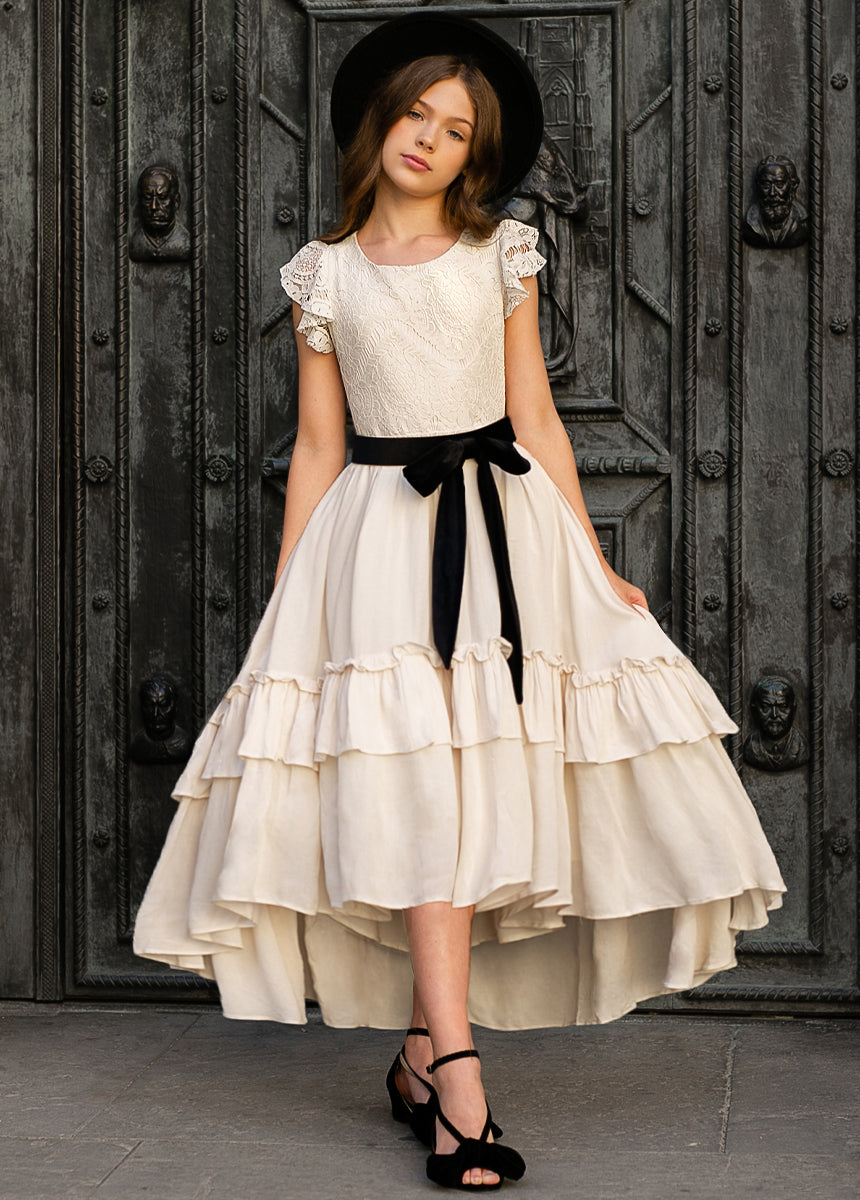 Lacy Petticoat Dress in Cream