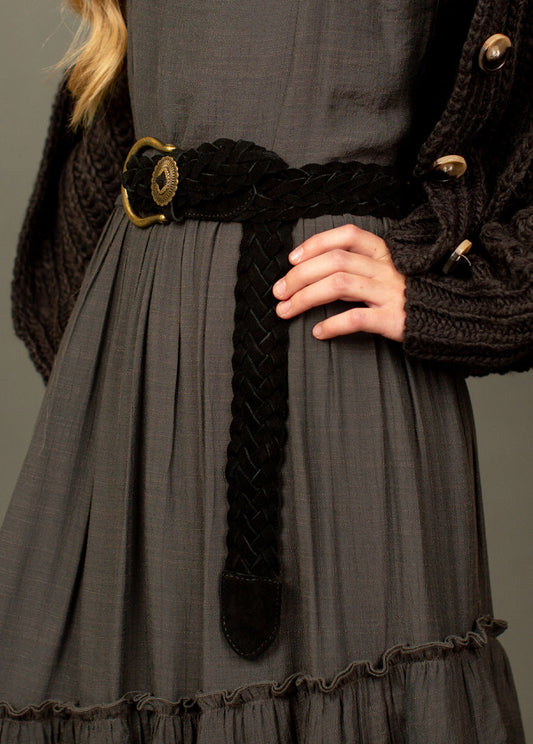 Wendie Leather Belt in Black