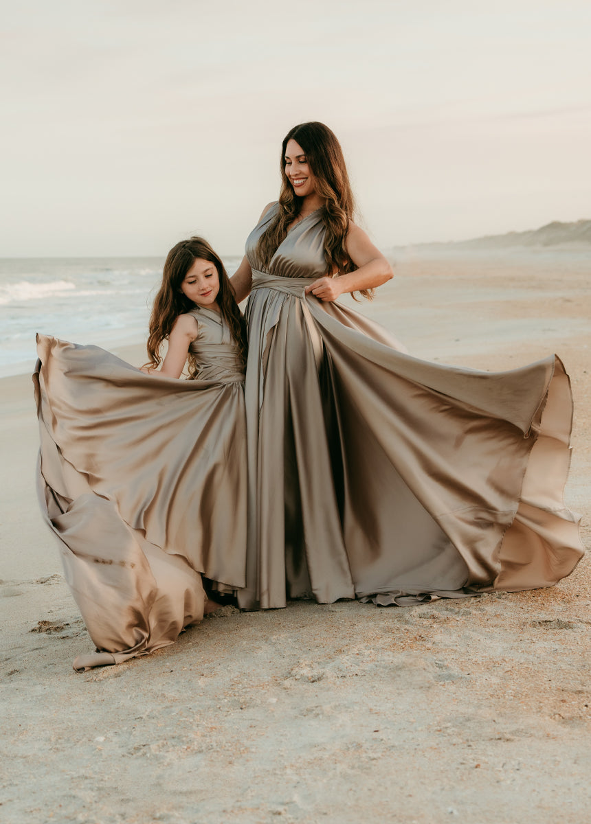 June Impact Dress in Stone