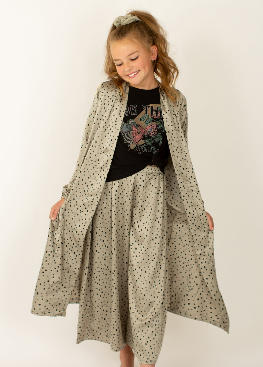 Mari Sleep Set in Taupe Dot