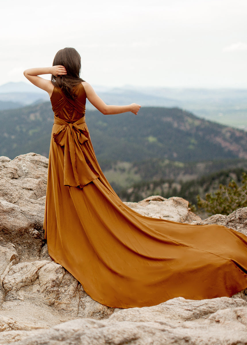 Junie Impact Dress in Dark Honey