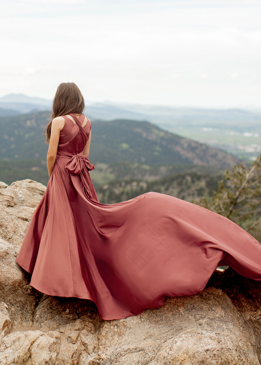 Junie Impact Dress in Cedarwood