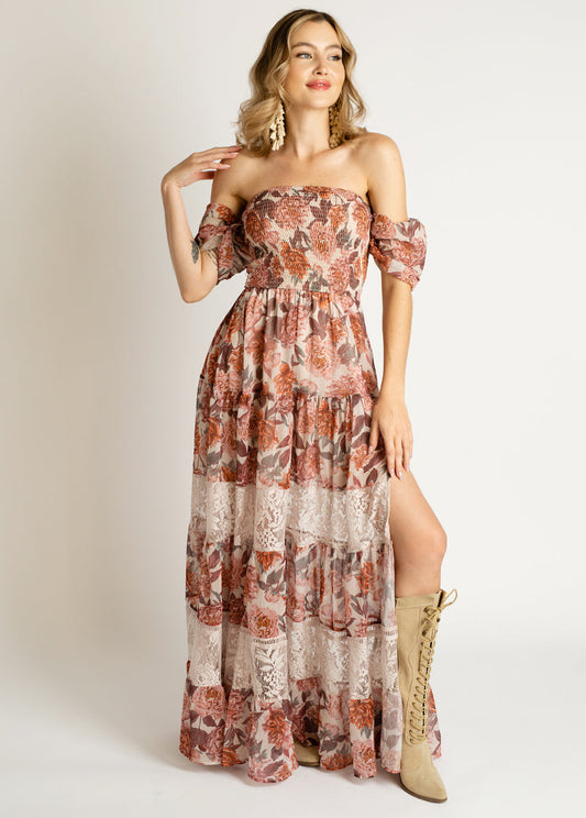 Sirena Dress in Blush Floral