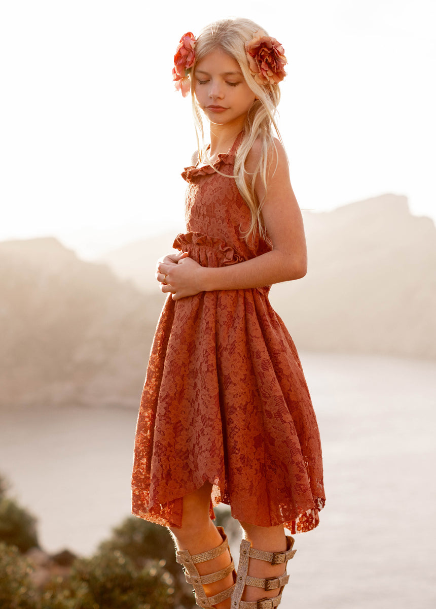 Sonyah Dress in Dusty Rose