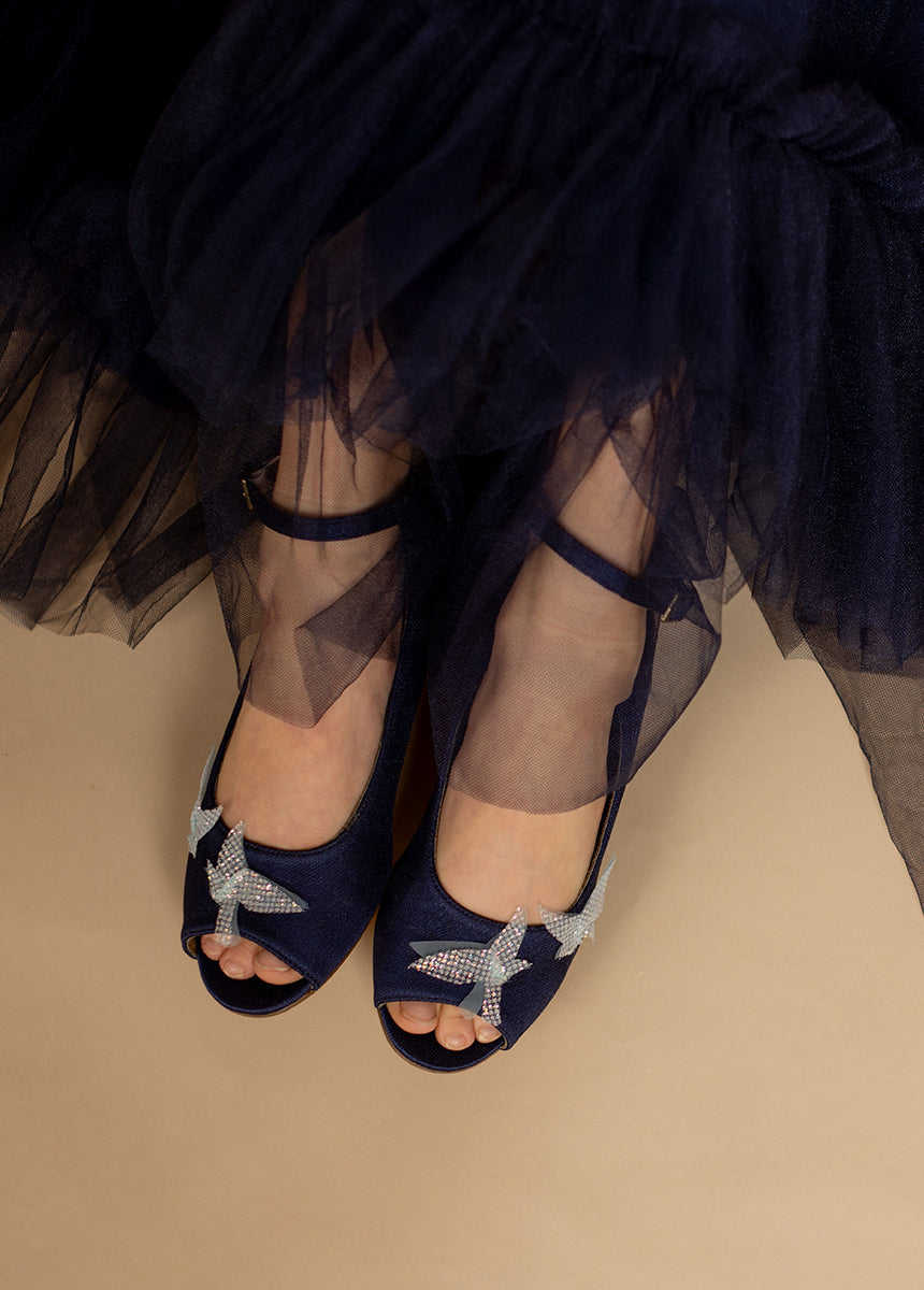 Valeria Heels in Navy