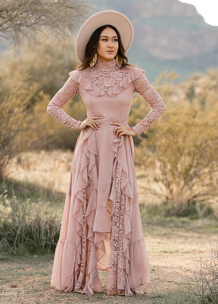 Sveta Maxi Dress in Nude Pink