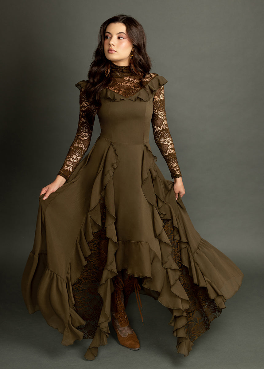 Sveta Dress in Army Green