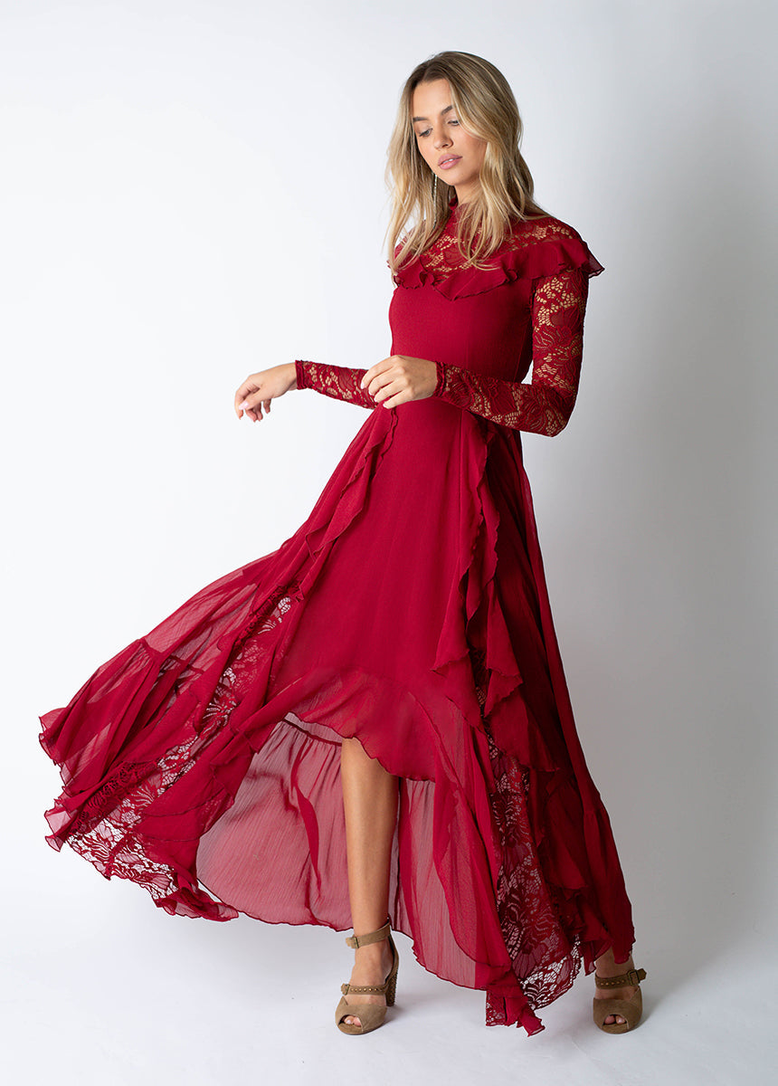 Sveta Dress in Scarlet
