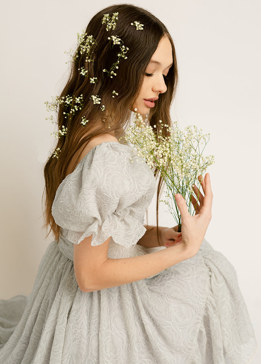 Swan Impact Dress in Smoke