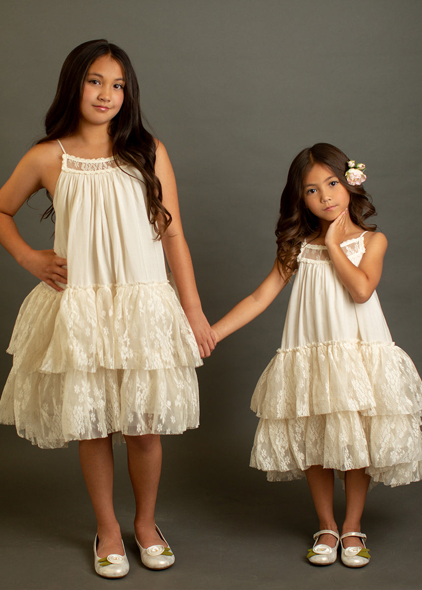 Charlotte Flat in Cream & Gold