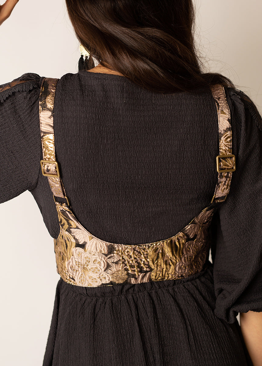 Tashia Harness in Metallic Brocade