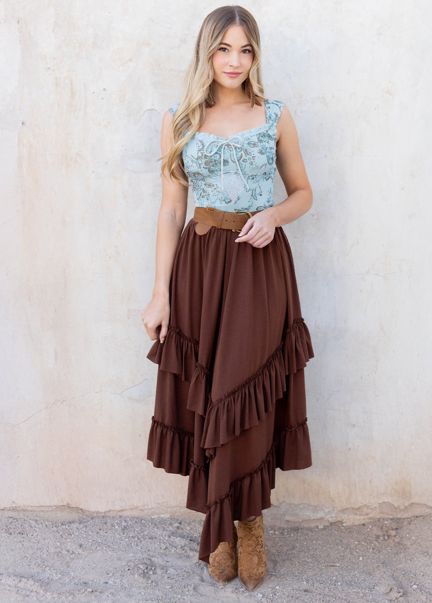 Theresa Skirt in Hickory