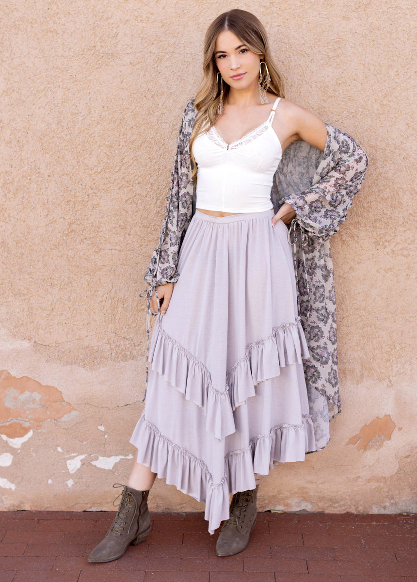 Brandy Duster in Taupe Floral