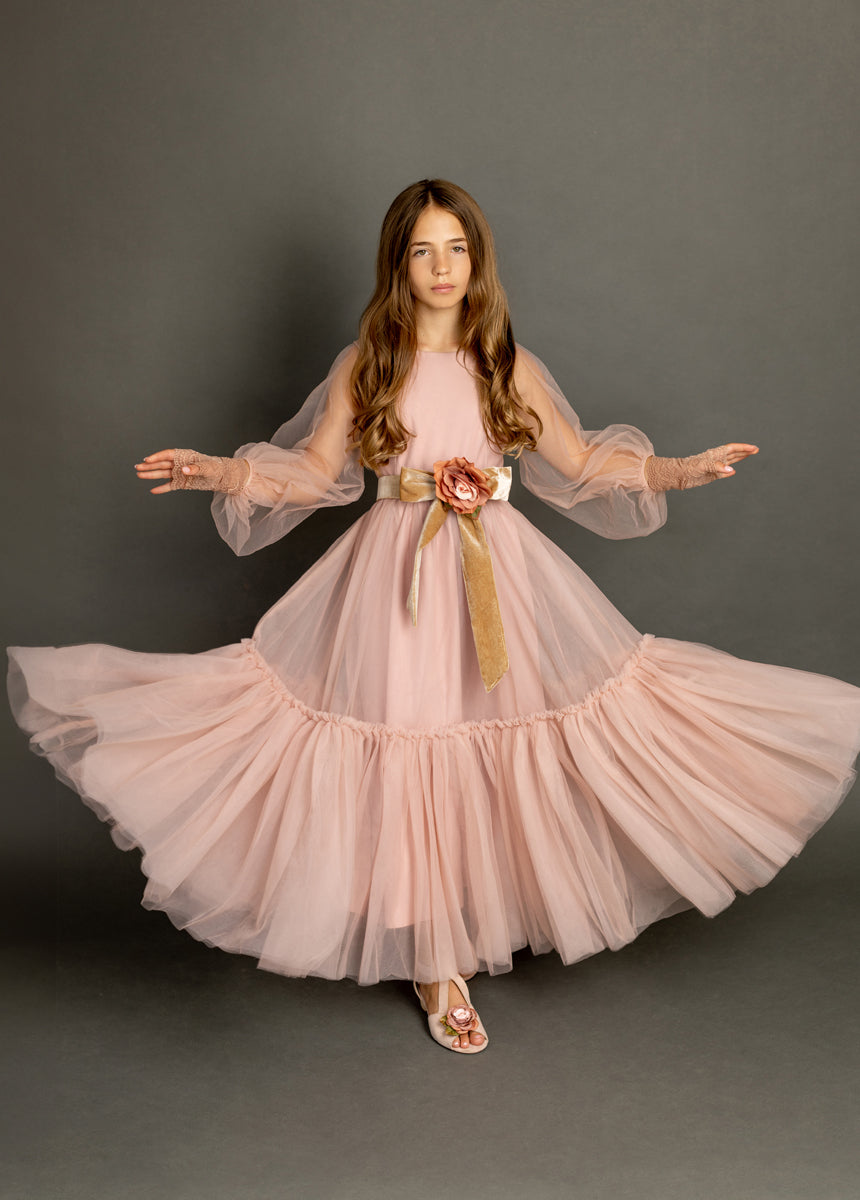 Blair Belt in Pink/Tan