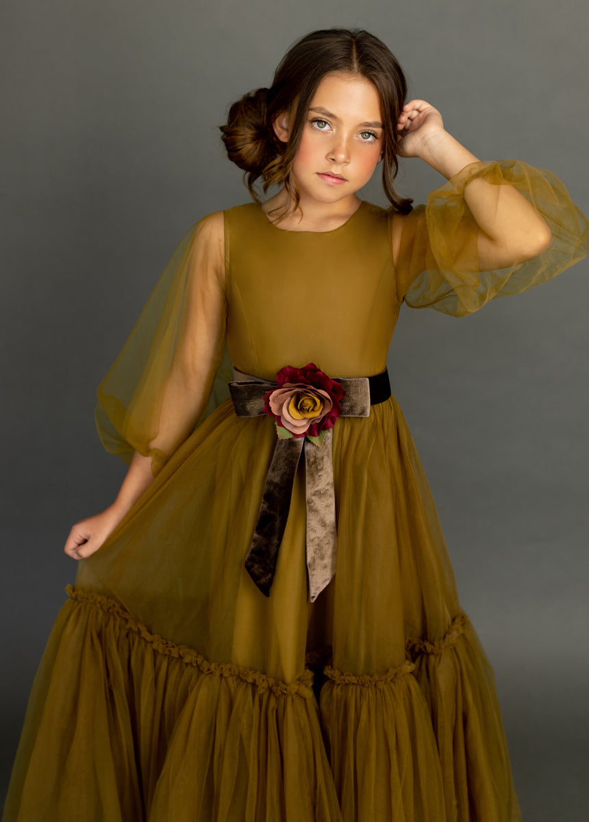 Blair Belt in Dusty Rose/Dark Brown