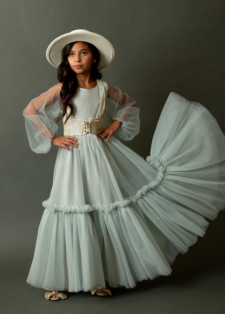 Zaylee Belt in Barely Blue