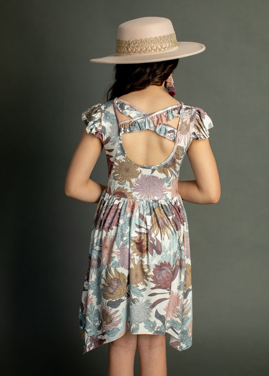 Twilla Dress in Ecru Floral