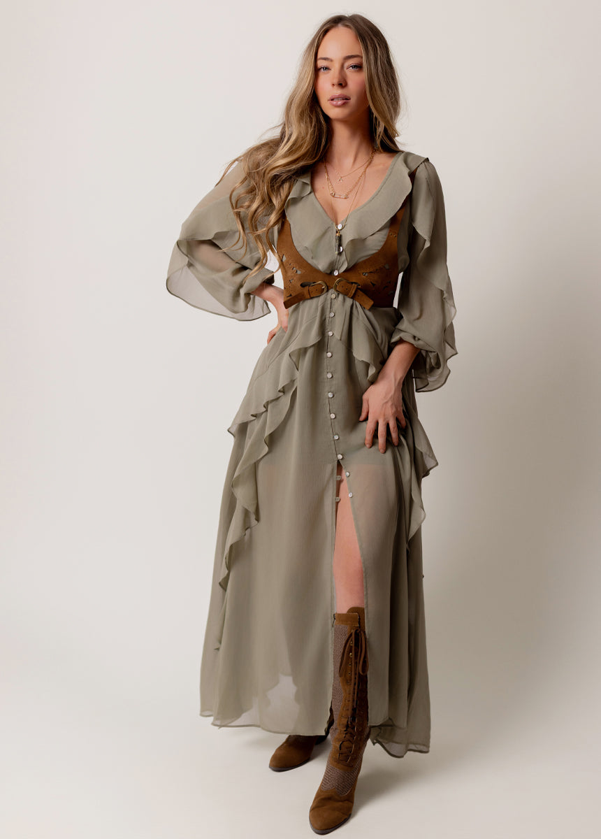 Twyla Dress in Agave