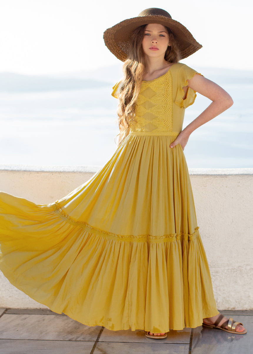 Viola Dress in Mustard