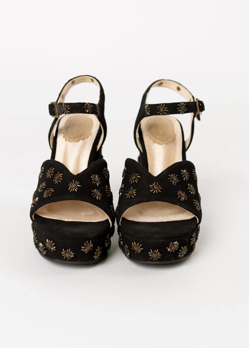 Valentine Platforms in Black Studded