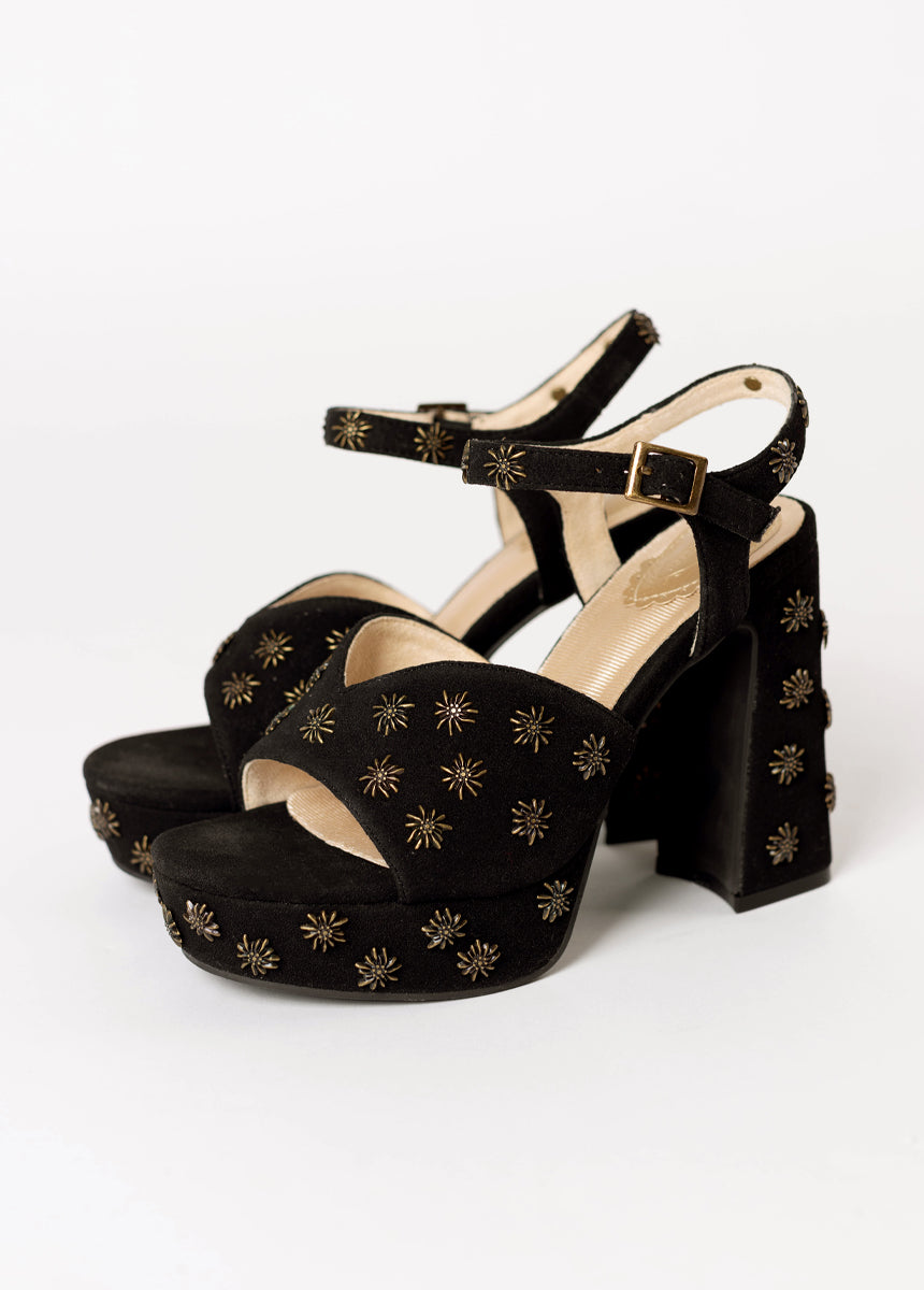 Valentine Platforms in Black Studded