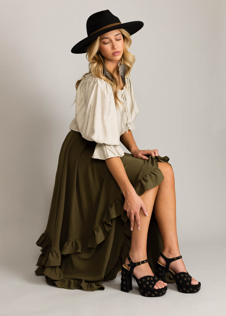 Valentine Platforms in Black Studded