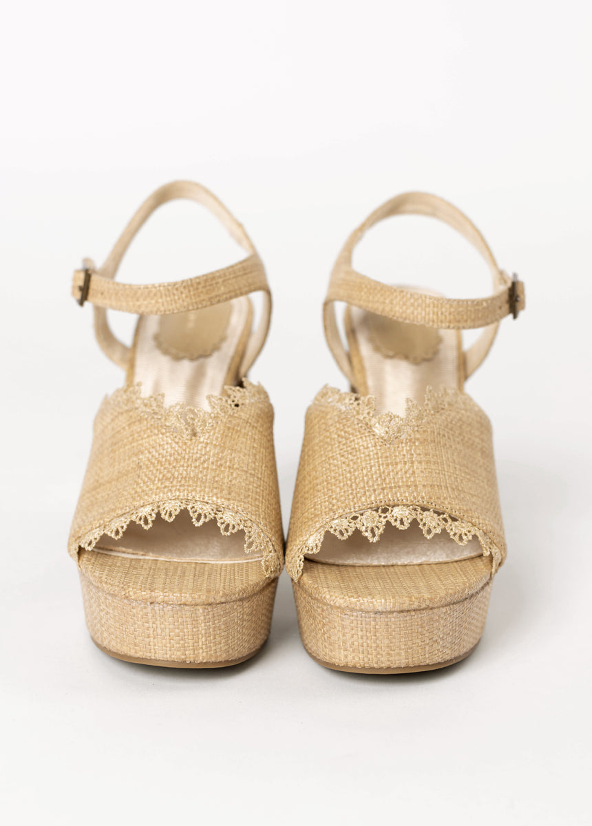 Valentine Platforms in Raffia