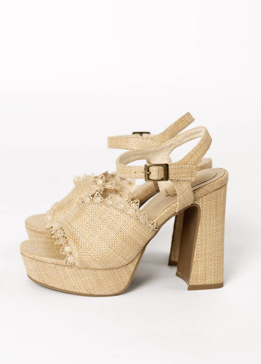 Valentine Platforms in Raffia