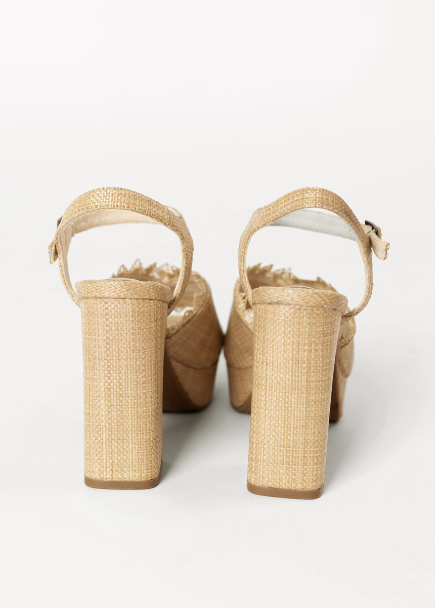 Valentine Platforms in Raffia