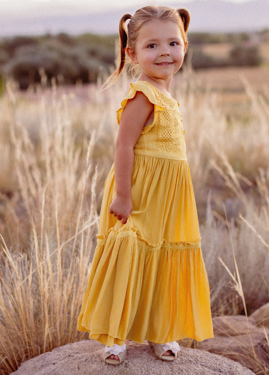 Viola Dress in Mustard