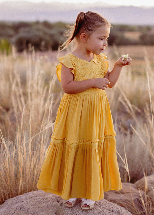 Viola Dress in Mustard