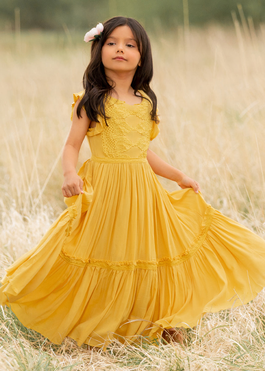 Viola Dress in Mustard