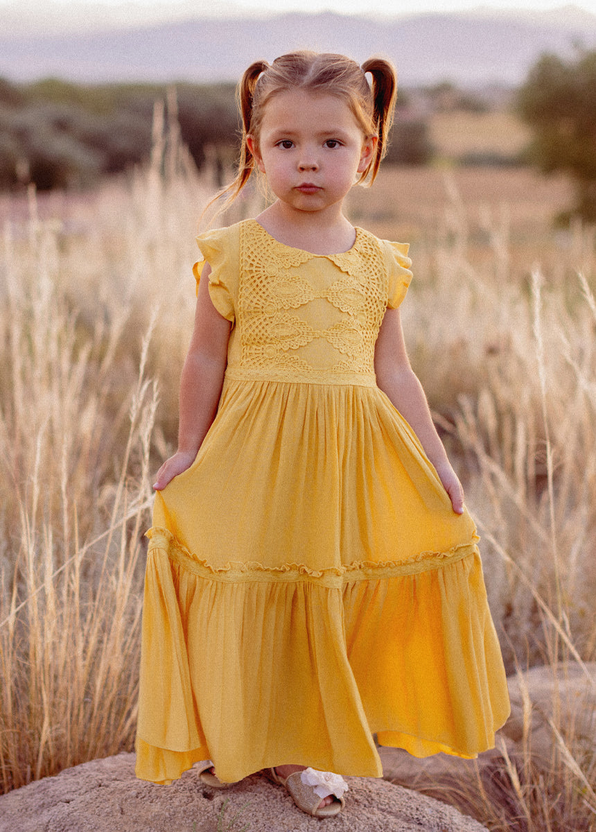 Viola Dress in Mustard