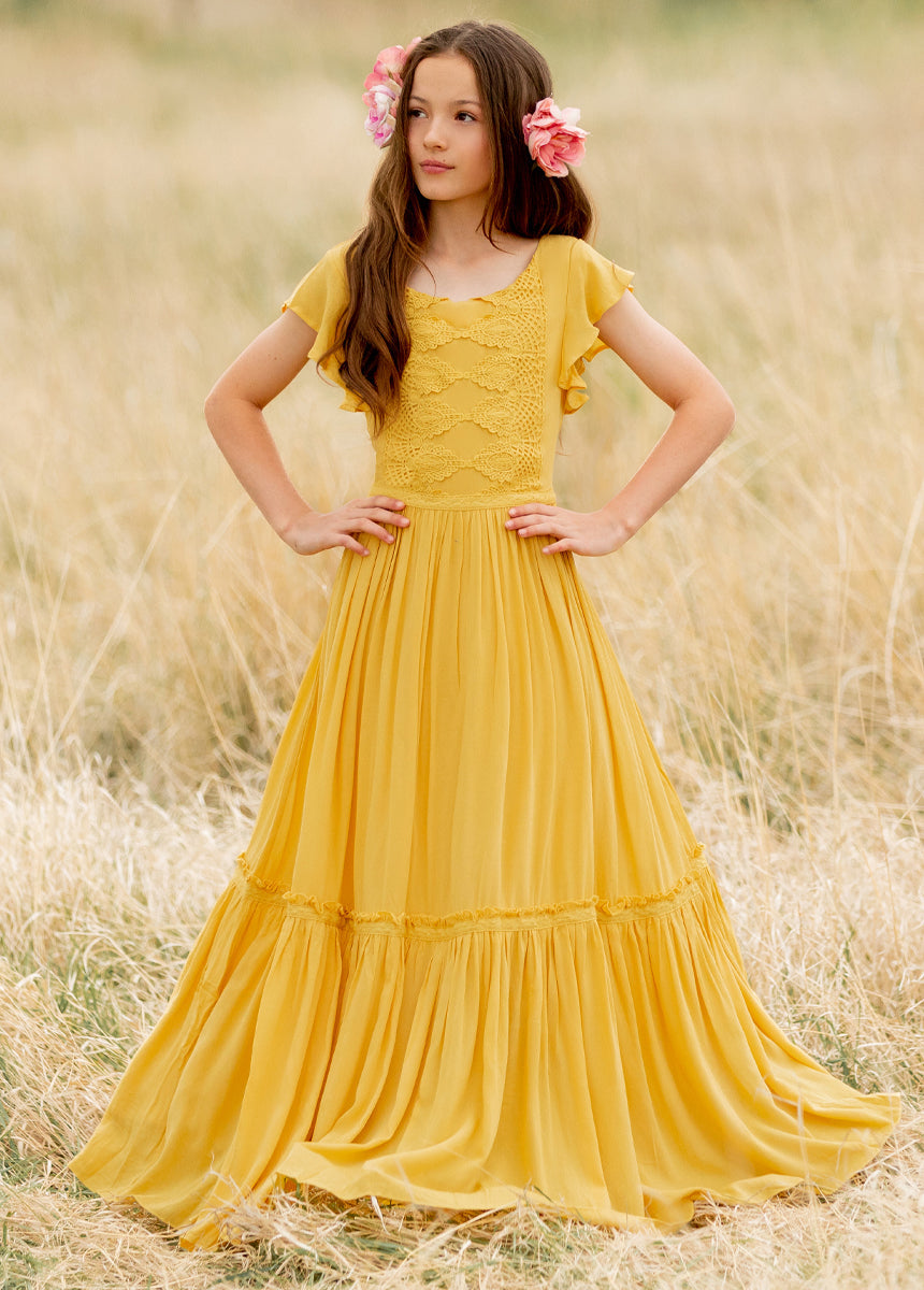 Viola Dress in Mustard
