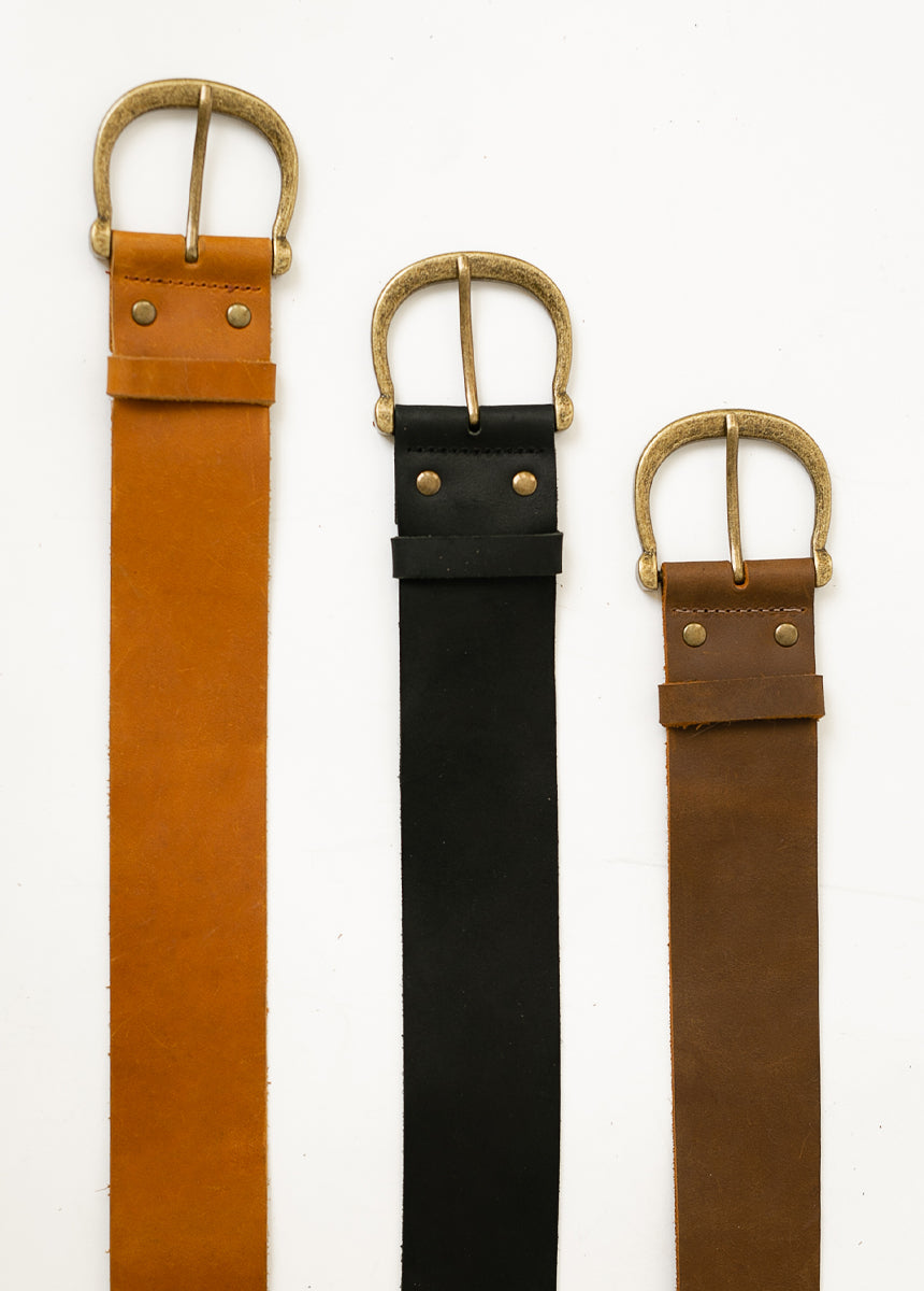 Zosi Leather Belt in Black